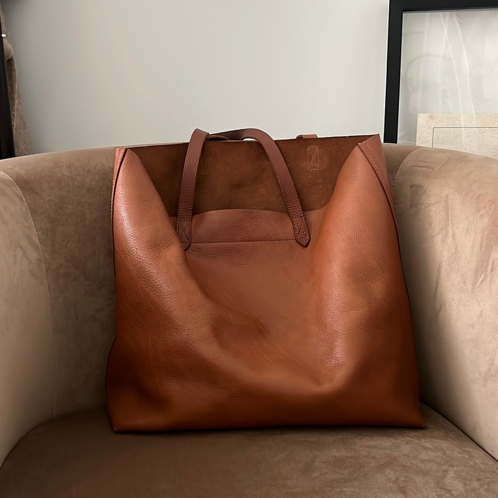 Madewell leather tote tan